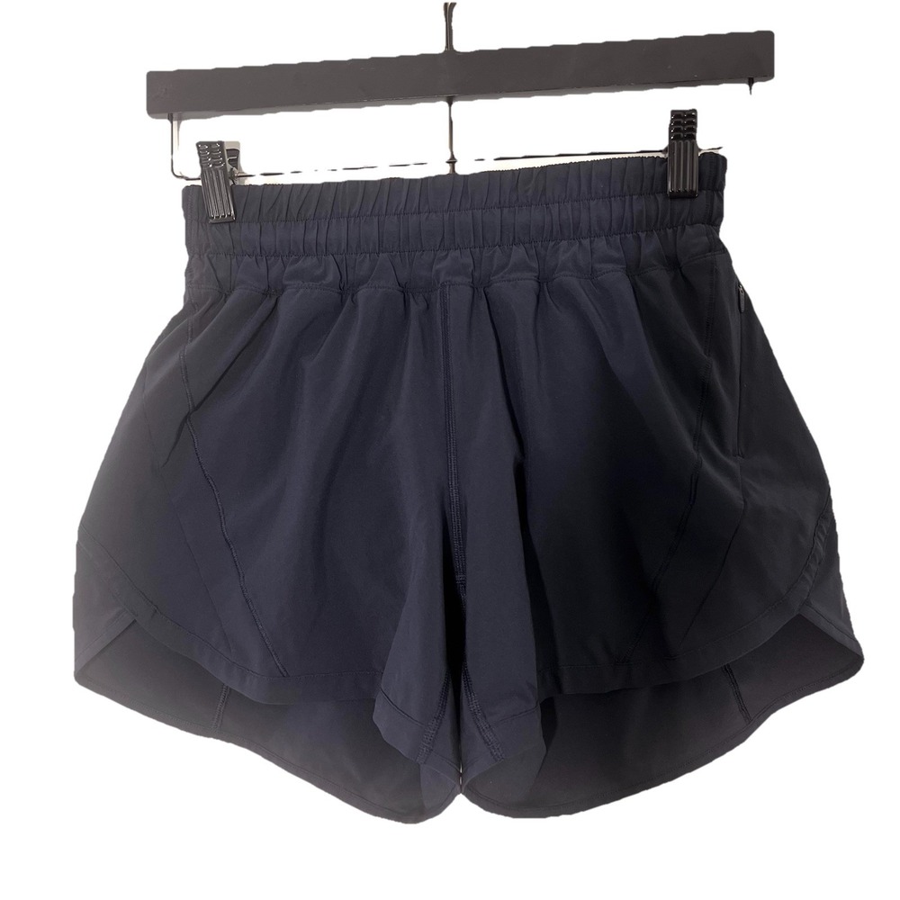 Lululemon Track That High-Rise Lined Short Womens 4 Navy Blue Running Training